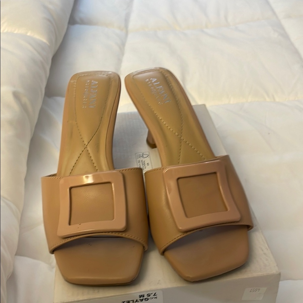 Alfani Women's Tan Slide Sandals
